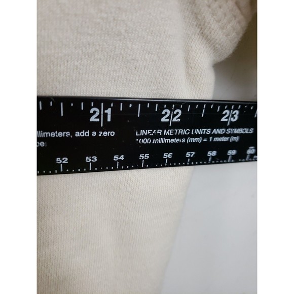 IZOD Mens Sweatshirt Size Large Ivory Pullover Long Sleeve - Picture 6 of 7